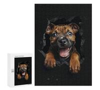 Rompecabezas para Adultos 300 PCS Staffordshire Bull Terrier Rompecabezas para Adultos Juguetes Antiestrés Análisis Y Lógica Regalo De Cumpleaños, Regalos, 300 PCS