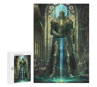 Rompecabezas para Adultos 300 PCS Stained Glass Paladin Rompecabezas para Adultos Juegos Familiares Regalo De Cumpleaños Regalos De Cumpleaños 300 PCS