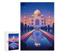 Rompecabezas para Adultos 300 PCS Taj Mahal Night View Rompecabezas para Adultos Juegos Relajantes Mejora La Memoria Cumpleaños Y Navidad 300 PCS