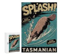 Rompecabezas para Adultos 300 PCS Tasmanian Platypus Splash Rompecabezas para Adultos Juegos Relajantes Mejora La Memoria Difícil Y Desafiante 300 PCS