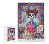 Rompecabezas para Adultos 300 PCS The Crafter Day of The Dead Artist Rompecabezas para Adultos Juego Práctico Mejora La Memoria Regalos para Amigos Y Familiares 300 PCS