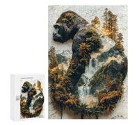 Rompecabezas para Adultos 300 PCS The Gorillas Verdant Reign Rompecabezas para Adultos Juegos Familiares Corte De Precisión Cumpleaños Y Navidad 300 PCS