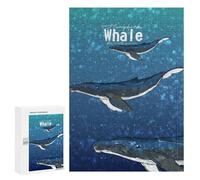 Rompecabezas para Adultos 300 PCS The Humpback Whales Rompecabezas para Adultos Juego De Ingenio Desafío Difícil 300 PCS