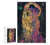 Rompecabezas para Adultos 300 PCS The Kiss Celestial Fantasy Art Nouveau Rompecabezas para Adolescentes Juego De Ingenio Análisis Y Lógica 300 PCS