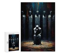 Rompecabezas para Adultos 300 PCS The Monument to The First Lie - The One Who Lowered His Gaze Rompecabezas para Adultos Juegos Relajantes Difícil Regalos para Amigos Y Familiares 300 PCS