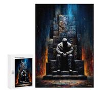 Rompecabezas para Adultos 300 PCS The One Who Waits Upon The Throne - Silent King of Ash and Flame Rompecabezas para Adultos Juegos Divertidos Decoración Desafiante De Completar 300 PCS
