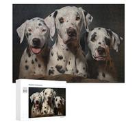 Rompecabezas para Adultos 300 PCS Three Dalmatian Dogs Rompecabezas para Adultos Juegos Familiares Decoración del Hogar Regalos para Amigos Y Familiares 300 PCS