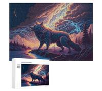 Rompecabezas para Adultos 300 PCS Thundering Wolf Nature's Symphony Rompecabezas para Adultos Juegos Relajantes Una Obra De Arte Regalo De Cumpleaños, Regalos, 300 PCS