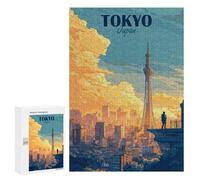 Rompecabezas para Adultos 300 PCS Tokyo Japan Cityscape Rompecabezas para Adultos Juego De Ingenio Desafío Difícil 300 PCS