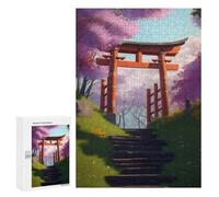 Rompecabezas para Adultos 300 PCS Torii Gate in Spring Rompecabezas para Adultos Juegos Relajantes Mejora La Memoria Cumpleaños Y Navidad 300 PCS