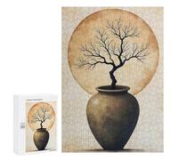 Rompecabezas para Adultos 300 PCS Tree in Pot WABI Sabi Art Rompecabezas para Adultos Juegos Familiares Pero Divertidos Y Humorísticos Difíciles Y Desafiantes 300 PCS