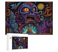 Rompecabezas para Adultos 300 PCS Vibrant Fantasy Creature Illustration Rompecabezas para Adultos Juegos Divertidos Pero Regalos Divertidos Y Humorísticos para Amigos Y Familiares 300 PCS