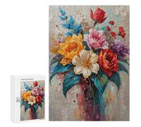 Rompecabezas para Adultos 300 PCS Vibrant Symphony of Blooms Rompecabezas para Adultos Juegos Relajantes Difícil Regalos para Amigos Y Familiares 300 PCS