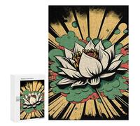 Rompecabezas para Adultos 300 PCS Vivid Lotus Flower Pop Art Rompecabezas para Adolescentes Juego De Ingenio Análisis Y Lógica 300 PCS