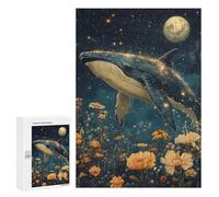 Rompecabezas para Adultos 300 PCS Whale in The Night Sky Rompecabezas para Adultos Juegos Familiares Alivia El Estrés Regalo De Cumpleaños, Regalos, 300 PCS