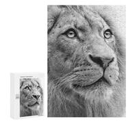 Rompecabezas para Adultos 300 PCS White Lion Face Poster Rompecabezas para Adultos Análisis Y Lógica Entrena Tu Cerebro Y Tus Manos Juguete Juego Intelectual 300 PCS