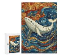 Rompecabezas para Adultos 300 PCS White Whale Gustav Style Rompecabezas para Adultos Juegos Divertidos Decoración Desafiante De Completar 300 PCS