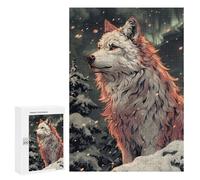 Rompecabezas para Adultos 300 PCS White Wolf in Snowy Forest Rompecabezas para Adolescentes Juego De Ingenio Análisis Y Lógica 300 PCS
