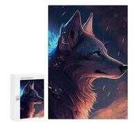 Rompecabezas para Adultos 300 PCS Wolf Animal Fantasy Rompecabezas para Adultos Juegos Relajantes Mejora La Memoria Cumpleaños Y Navidad 300 PCS