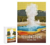 Rompecabezas para Adultos 300 PCS Yellowstone National Park Geyser Rompecabezas para Adultos Juegos Divertidos Decoración Desafiante De Completar 300 PCS