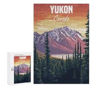 Rompecabezas para Adultos 300 PCS Yukon Canada Mountain Landscape Rompecabezas para Adultos Juego Práctico Mejora La Memoria Regalos para Amigos Y Familiares 300 PCS