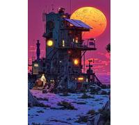Rompecabezas para Adultos 300 Piezas,Casa con Sol y Paisaje Juguetes Desafiantes Puzzle Imposible,Rompecabezas de Decoración Familiar 52x38cm