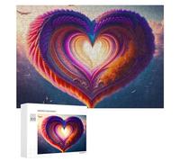 Rompecabezas para adultos, 300 piezas, colorido corazón cielo, obras de arte para adultos, juego difícil desafío para es ideal como regalo, 300 piezas