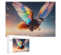 Rompecabezas para adultos, 300 piezas, colorido pájaro en vuelo, juegos relajantes, análisis y lógica, regalos únicos de cumpleaños y Navidad, 300 piezas