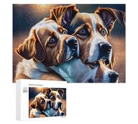 Rompecabezas para adultos, 300 piezas de cachorros dorados, lindos compañeros caninos para adultos, juegos divertidos, decoración perfecta desafiante para completar 300 piezas