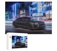 Rompecabezas para adultos, 300 piezas de coche de lujo en paisaje urbano de neón para adultos, regalos de juegos relajantes para mujeres, regalo de cumpleaños, regalos, 300 piezas