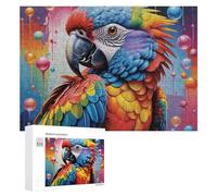 Rompecabezas para adultos, 300 piezas de colores guacamayos y loros, juego práctico para mejorar la memoria, regalos para amigos y familiares, 300 piezas