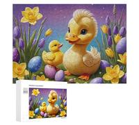 Rompecabezas para adultos, 300 piezas de rompecabezas de patito de Pascua con huevos, para adultos, juegos familiares, pero divertidos y divertidos para cumpleaños, Navidad, 300 piezas