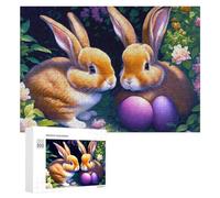 Rompecabezas para adultos, 300 piezas, huevos de conejo de Pascua, jardín, adolescentes, rompecabezas para decoración del hogar, cumpleaños único y regalos, 300 piezas