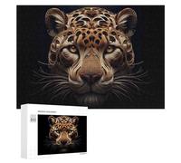 Rompecabezas para adultos, 300 piezas, impresión artística de leopardo, juegos familiares, mejora la memoria, regalos únicos de cumpleaños y Navidad, 300 piezas