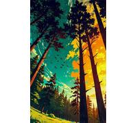 Rompecabezas para Adultos 300 Piezas,Resplandor Vespertino de los árboles Juguetes Desafiantes Puzzle Imposible,Rompecabezas de Decoración Familiar 52x38cm