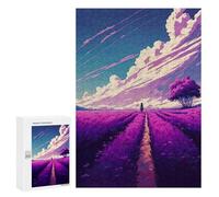 Rompecabezas para adultos, 300 piezas, rompecabezas para adolescentes, lavanda, campo, sueño, juguete, decoración de pared, ensamblaje de patrones, interacción entre padres e hijos, 300 piezas