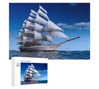 Rompecabezas para adultos, 300 piezas, velero, olas del océano, rompecabezas para adultos, juegos de relajación, regalos difíciles para amigos y familiares, 300 piezas