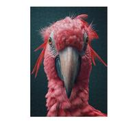 Rompecabezas para Adultos 38x26cm/1000pcs Big Pink Parrot Bird Art Rompecabezas para Adultos Juegos Relajantes Alivia El Estrés Cumpleaños Y Navidad 38x26cm/1000pcs