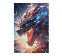 Rompecabezas para Adultos 38x26cm/1000pcs Dragon'S Fiery Roar Rompecabezas para Adultos Juegos Divertidos Desafío Difícil Regalos De Cumpleaños Y Únicos 38x26cm/1000pcs