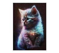 Rompecabezas para Adultos 38x26cm/1000pcs Galactic Kitten Rompecabezas para Adultos Juegos Divertidos Desafío Difícil Regalos De Cumpleaños Y Únicos 38x26cm/1000pcs
