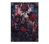 Rompecabezas para Adultos 38x26cm/1000pcs Gothic Black Roses Rompecabezas para Adultos Juego Práctico Regalos para Mujeres Cumpleaños Y Navidad 38x26cm/1000pcs