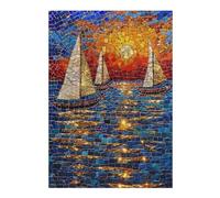 Rompecabezas para Adultos 38x26cm/1000pcs Maritime Mosaic Sunset Rompecabezas para Adultos Juego De Ingenio Juego Difícil Y Desafiante Regalos 38x26cm/1000pcs