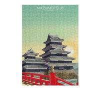 Rompecabezas para Adultos 38x26cm/1000pcs Matsumoto Castle in Japan Rompecabezas para Adultos Juego Práctico Decoración De Pared Interacción Entre Padres E Hijos 38x26cm/1000pcs