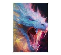 Rompecabezas para Adultos 38x26cm/1000pcs Rompecabezas Dragon'S Fiery Roar -4 Rompecabezas para Adultos Juego De Ingenio para La Diversión Familiar Difícil Y Desafiante 38x26cm/1000pcs