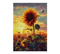 Rompecabezas para Adultos 38x26cm/1000pcs Sunflower Painting Monarch Rompecabezas para Adultos Juego Familiar Regalos De Decoración Amigos Y Familiares 38x26cm/1000pcs