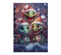 Rompecabezas para Adultos 38x26cm/1000pcs Xmas Dragon Family Rompecabezas para Adultos Juegos Relajantes Regalos para Mujeres Actividades Divertidas En Casa 38x26cm/1000pcs