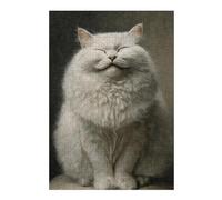 Rompecabezas para Adultos 38x26cm/1000pcsS Fluffy White Cat Portrait Rompecabezas para Adultos Juguetes Antiestrés Regalo De Cumpleaños Desafiante De Completar 38x26cm/1000pcsS