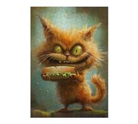 Rompecabezas para Adultos 38x26cm/1000pcsS Grumpy Cat with Sandwich Rompecabezas para Adultos Juguetes Antiestrés Carrera De Velocidad Manual Gran Regalo para Jugar 38x26cm/1000pcsS