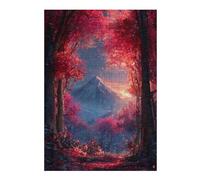 Rompecabezas para Adultos 38x26cm/1000pcsS Magical Red Forest Pathway Rompecabezas para Adultos Juguetes Antiestrés Regalo De Cumpleaños Desafiante De Completar 38x26cm/1000pcsS