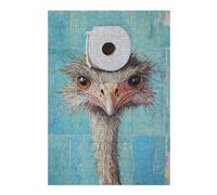 Rompecabezas para Adultos 38x26cm/1000pcsS Ostrich with Toilet Paper on Head-1 Rompecabezas para Adultos Juguetes DIY Decoración De Pared Cumpleaños Y Navidad 38x26cm/1000pcsS